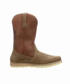 Lucchesse-inc Suede Pull On Range Boot :: Olive Boots