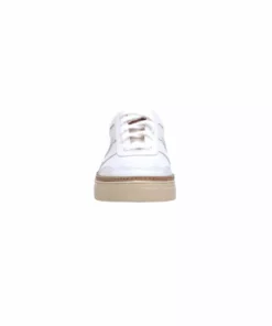 Lucchesse-inc SHOES Double L Lace Up Sneakers :: White