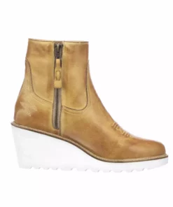 Lucchese-inc Music City Wedge Bootie :: Tan