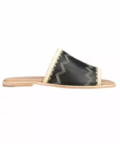 Lucchesse-inc SHOES Raffia Sandal :: Black
