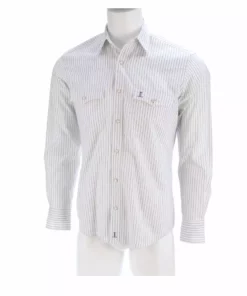 Lucchese-inc APPAREL El Paso :: White/Blue Stripe