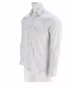 Lucchese-inc APPAREL El Paso :: White/Blue Stripe