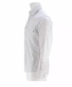 Lucchese-inc APPAREL El Paso :: White/Blue Stripe