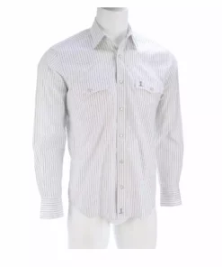 Lucchese-inc APPAREL El Paso :: White/Blue Stripe