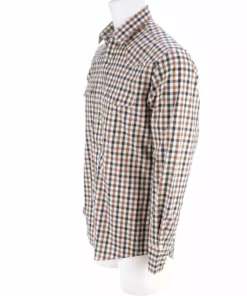 Lucchese-inc APPAREL El Paso :: White/Blue/Brown Large Check