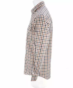 Lucchese-inc APPAREL El Paso :: White/Blue/Brown Large Check