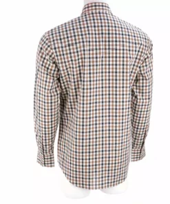 Lucchese-inc APPAREL El Paso :: White/Blue/Brown Large Check