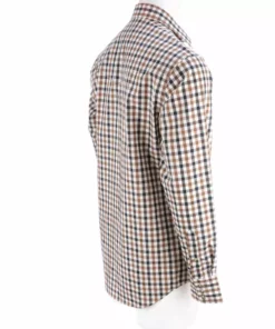 Lucchese-inc APPAREL El Paso :: White/Blue/Brown Large Check