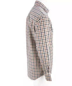 Lucchese-inc APPAREL El Paso :: White/Blue/Brown Large Check
