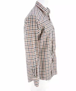 Lucchese-inc APPAREL El Paso :: White/Blue/Brown Large Check