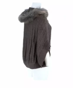 Lucchese-inc Cable Knit Poncho :: Grey APPAREL
