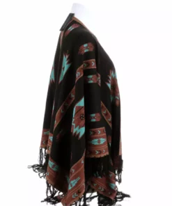Lucchesse-inc APPAREL Alpaca Fleece Poncho :: Black