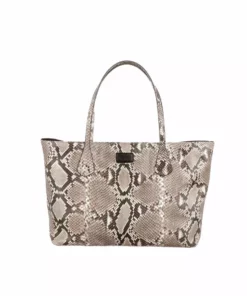 Lucchese-inc Python Tote :: Black/White Handbags
