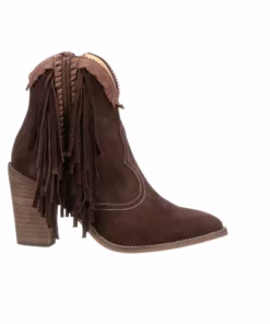 Lucchesse-inc Sofia Fringe :: Chocolate BOOTS