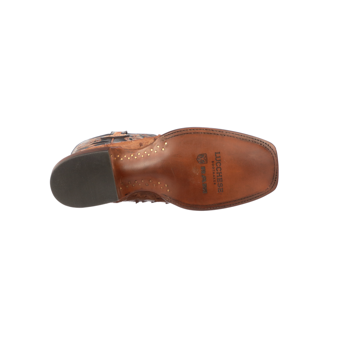 Wholesale ✨ Lucchesse-inc 🥾 Boots RAM Men's Ostrich Horseman Boot :: Antique Tan 👏 7 Lucchesse-inc Boots RAM Men's Ostrich Horseman Boot :: Antique Tan