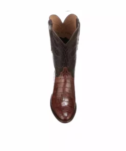 Lucchese-inc Cruz :: Dark Brown + Black Boots