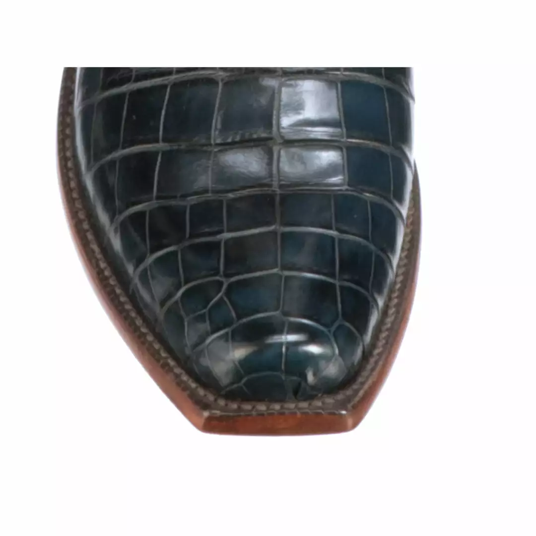 Promo โค๏ธ Lucchesse-inc Tulip Exotic :: Navy + Wheat ๐ฅพ Boots ๐ 4 Lucchesse-inc Tulip Exotic :: Navy + Wheat Boots