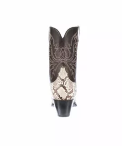 Lucchese-inc Dale Exotic :: Black/White + Black BOOTS