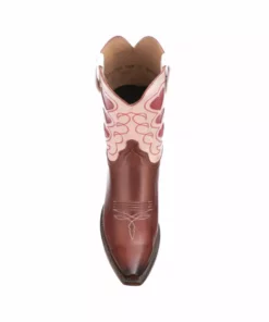 Lucchese-inc Queen Of Hearts :: Rust + Pink BOOTS