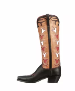 Lucchesse-inc Ladies Tall Tulip :: Black + Rust