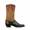 Lucchese-inc BOOTS Hollywood Rose :: Black + Antique Saddle