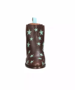 Lucchesse-inc Estrella Chelsea :: Chocolate + Turquoise BOOTS