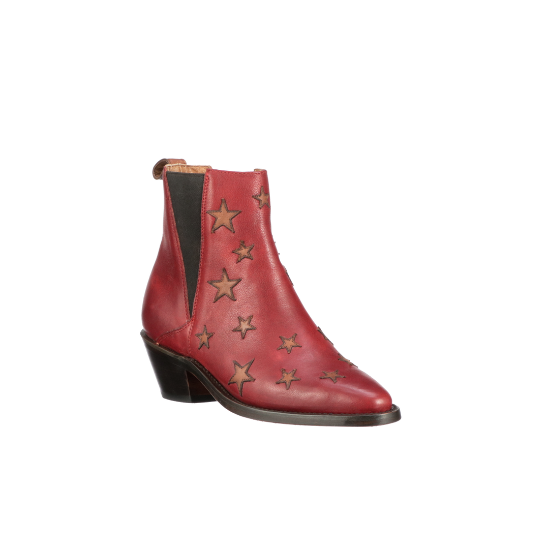 Cheapest ๐ Lucchesse-inc Estrella Chelsea :: Red + Tan ๐ 9 Lucchesse-inc Estrella Chelsea :: Red + Tan