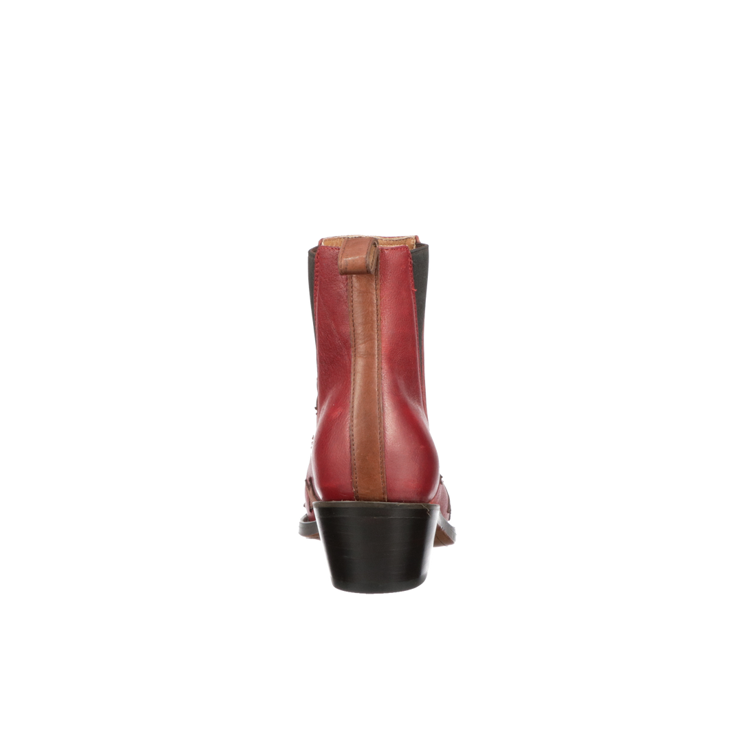 Cheapest ๐ Lucchesse-inc Estrella Chelsea :: Red + Tan ๐ 7 Lucchesse-inc Estrella Chelsea :: Red + Tan