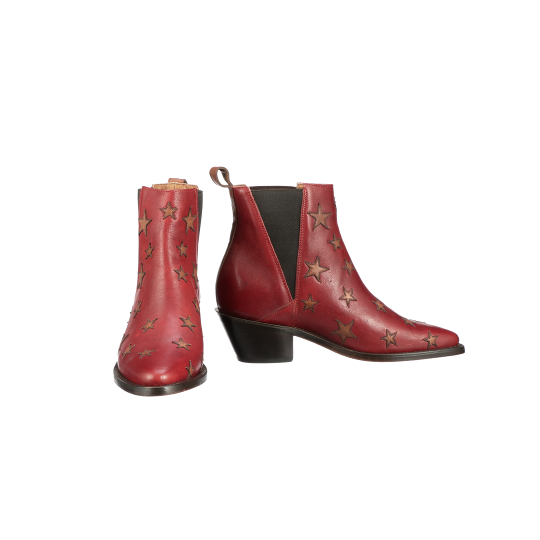 Cheapest ๐ Lucchesse-inc Estrella Chelsea :: Red + Tan ๐ 3 Lucchesse-inc Estrella Chelsea :: Red + Tan