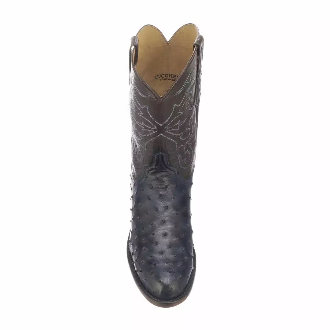 New โญ Lucchese-inc Hudson :: Navy + Chocolate ๐ 4 Lucchese-inc Hudson :: Navy + Chocolate