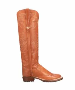 Lucchesse-inc Ladies High Top Snake Boot King Ranch Edition :: Whiskey