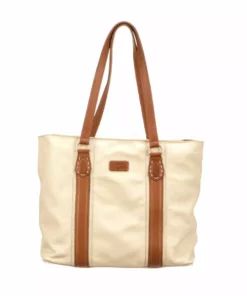 Lucchesse-inc Frances Carryall Tote :: Bone Handbags