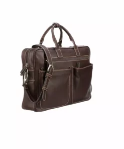 Lucchesse-inc Briefcase & Backpack COSIMO BRIEFCASE :: ESPRESSO