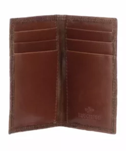Lucchese-inc Bifold Wallet – Crocodile :: Sienna