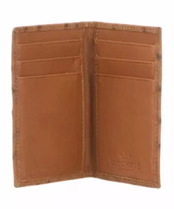 Lucchese-inc Wallets Bifold Wallet – Ostrich :: Cognac