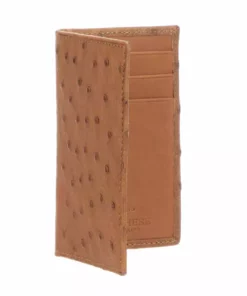 Lucchese-inc Wallets Bifold Wallet – Ostrich :: Cognac