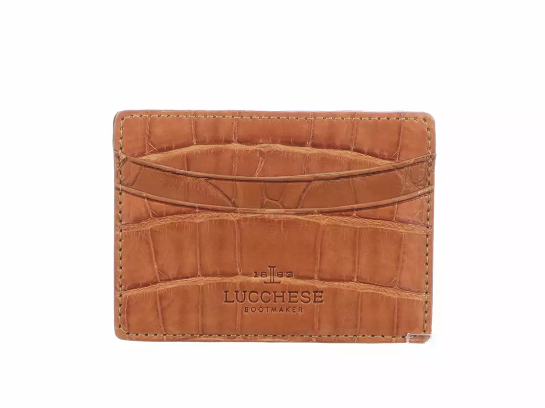 Discount ๐ฏ Lucchese-inc Credit Card Case โ Crocodile :: Cognac Wallets โ 3 Lucchese-inc Credit Card Case โ Crocodile :: Cognac Wallets