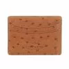 Lucchese-inc Credit Card Case – Ostrich :: Cognac Wallets