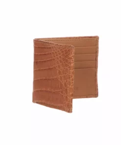 Lucchese-inc Hipster Wallet – Crocodile :: Cognac Wallets