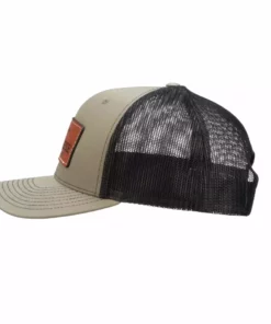 Lucchesse-inc Leather Patch Cap :: Loden + Black