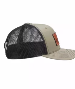 Lucchesse-inc Leather Patch Cap :: Loden + Black