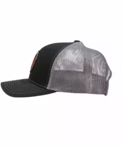 Deals ⭐ Lucchesse-inc Hats Leather Patch Cap Round :: Black + Charcoal ✨ 9 Lucchesse-inc Hats Leather Patch Cap Round :: Black + Charcoal