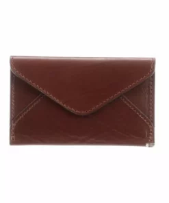 Lucchese-inc Envelope Card Case – Calfskin :: Sienna