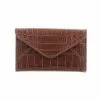Lucchese-inc Envelope Card Case – Crocodile :: Sienna