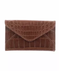 Lucchese-inc Envelope Card Case – Crocodile :: Sienna