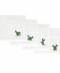 Lucchese-inc Cactus Cocktail Napkins :: White