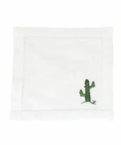 Lucchese-inc Cactus Cocktail Napkins :: White
