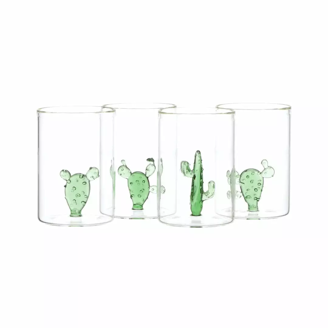 Deals π Lucchese-inc Other Accessories Cactus Glassware :: Green β€οΈ 3 Lucchese-inc Other Accessories Cactus Glassware :: Green