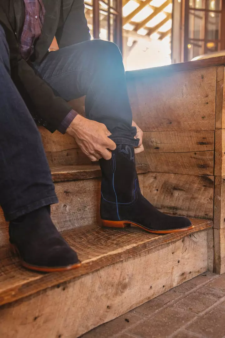 Cheapest 🔥 Lucchesse-inc 🥾 Boots Sunset Suede :: Navy 😉 9 Lucchesse-inc Boots Sunset Suede :: Navy