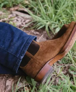 Lucchesse-inc Stead :: Chocolate + Olive Boots